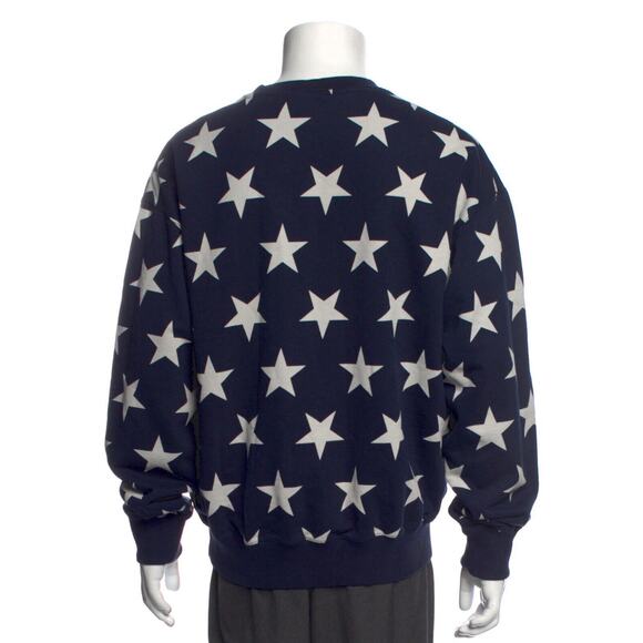 Nike Lab Collection Fleece Sweatshirt Men Sz Medium Blue USA Stars Crew Pullover - Picture 3 of 7
